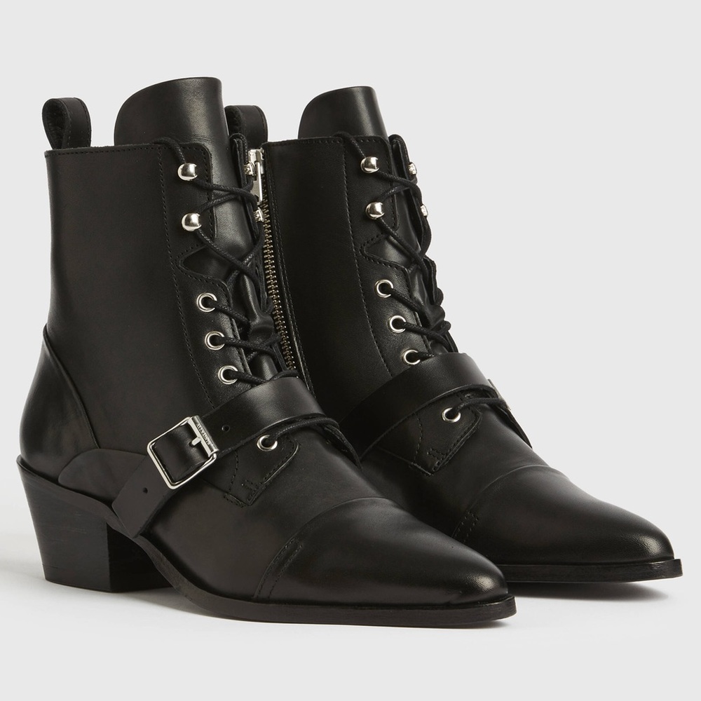 AllSaints Leather Katy Boot SZ 38